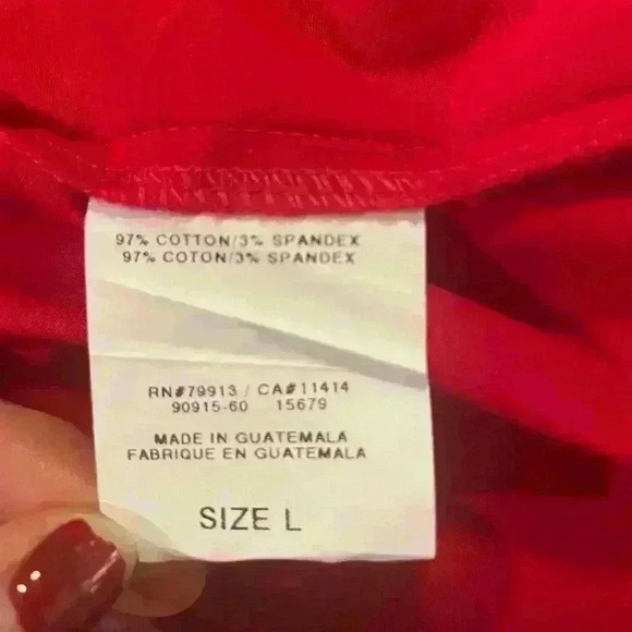 Women’s Red Motherhood Maternity Button Up - Picture 7 of 10